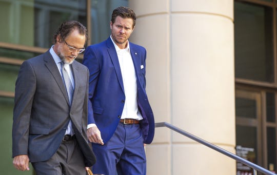 Paul Petersen leaves Maricopa County Superior Court on Nov. 5, 2019, after his arraignment. Petersen faces 32 felony charges in Maricopa County Superior Court related to allegations that he operated an illegal international adoption scheme. He pleaded not guilty.