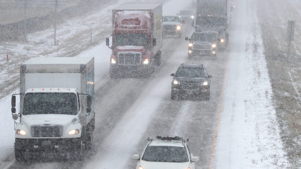 A winter storm that moved through the Fox Cities has caused hazardous road conditions along southbound Interstate 41 on Wednesday, Nov. 6, 2019, near Little Chute, Wis.