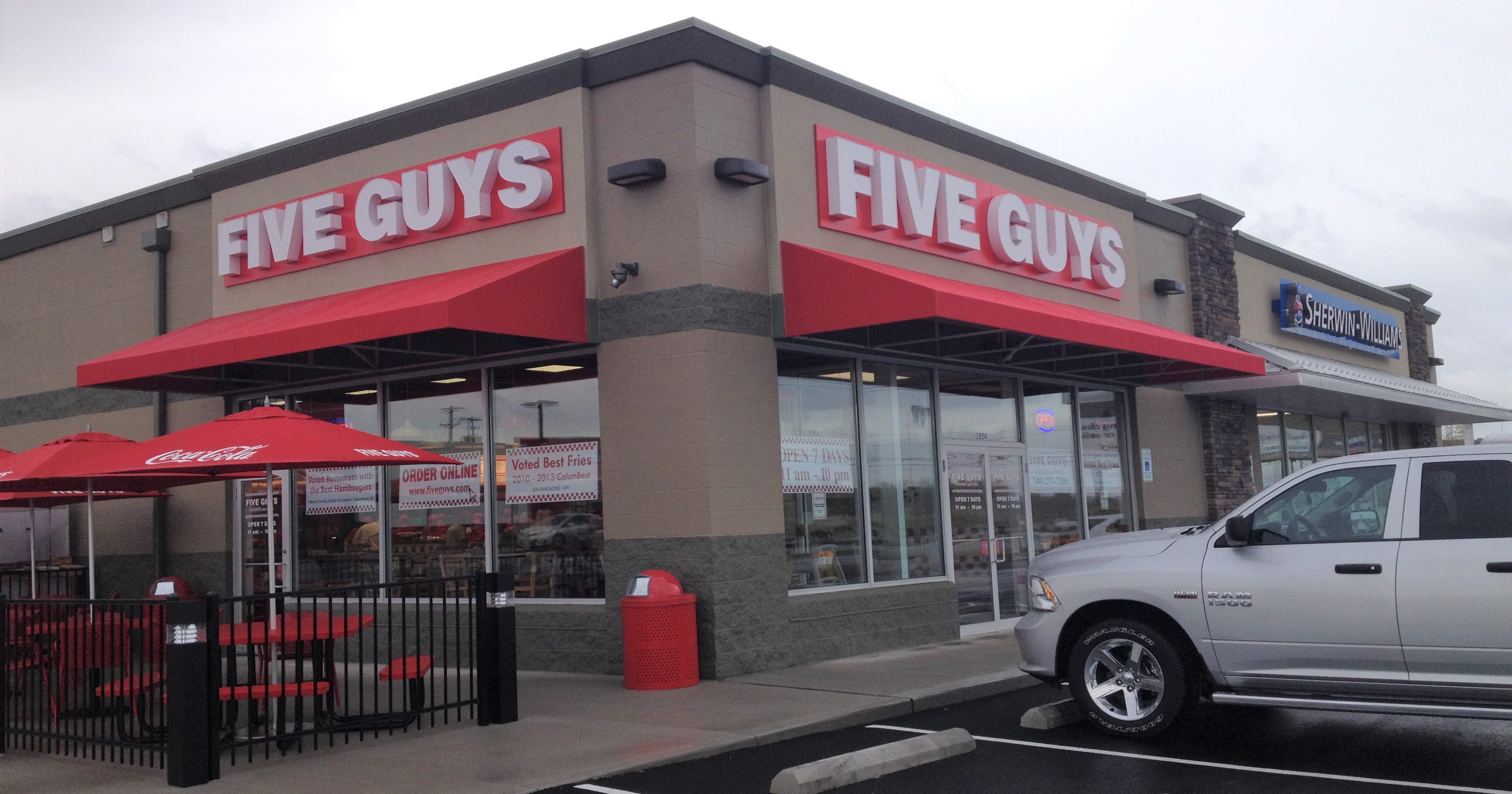 Five Guys on Memorial Drive in Lancaster is closing