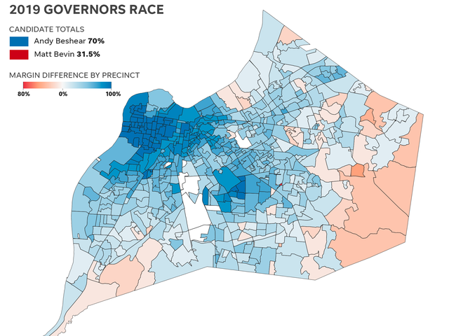Kentucky Election Results 2019 By County Maps Show Bevin Vs Beshear