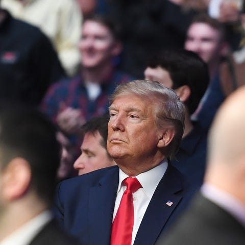 Donald Trump, shown at UFC 244 in New York last we