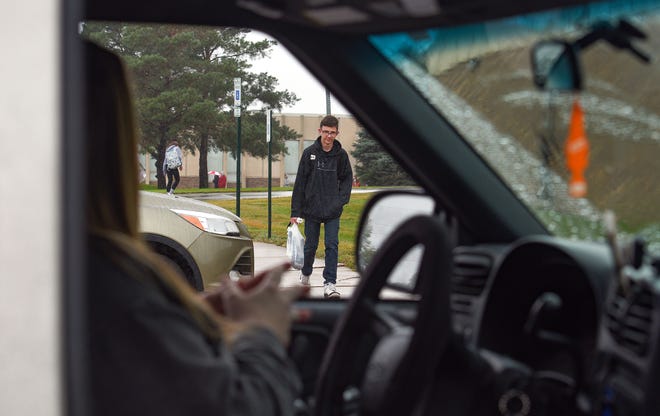 After Trey Diedrich was nearly hit by a car that he couldn't hear coming while crossing the street after school, his mother, Shawna, now parks in the same spot next to the sidewalk every day. This way, Trey has a traffic-free path to the car and Shawna can see him coming.