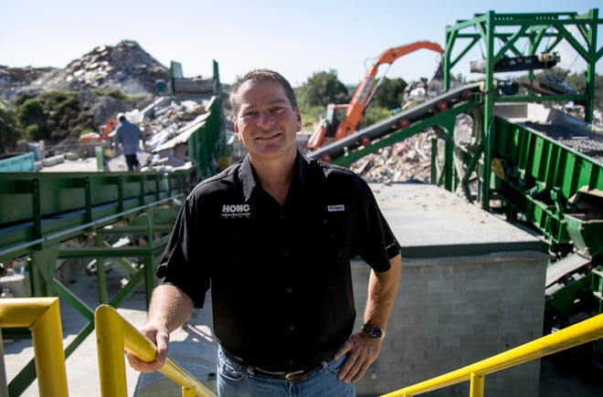 David Mulicka is president of Honc Destruction and HONC Recycling. At the recycling facility, they are able to recycle about 85 percent of the demolition debris that is brought in.