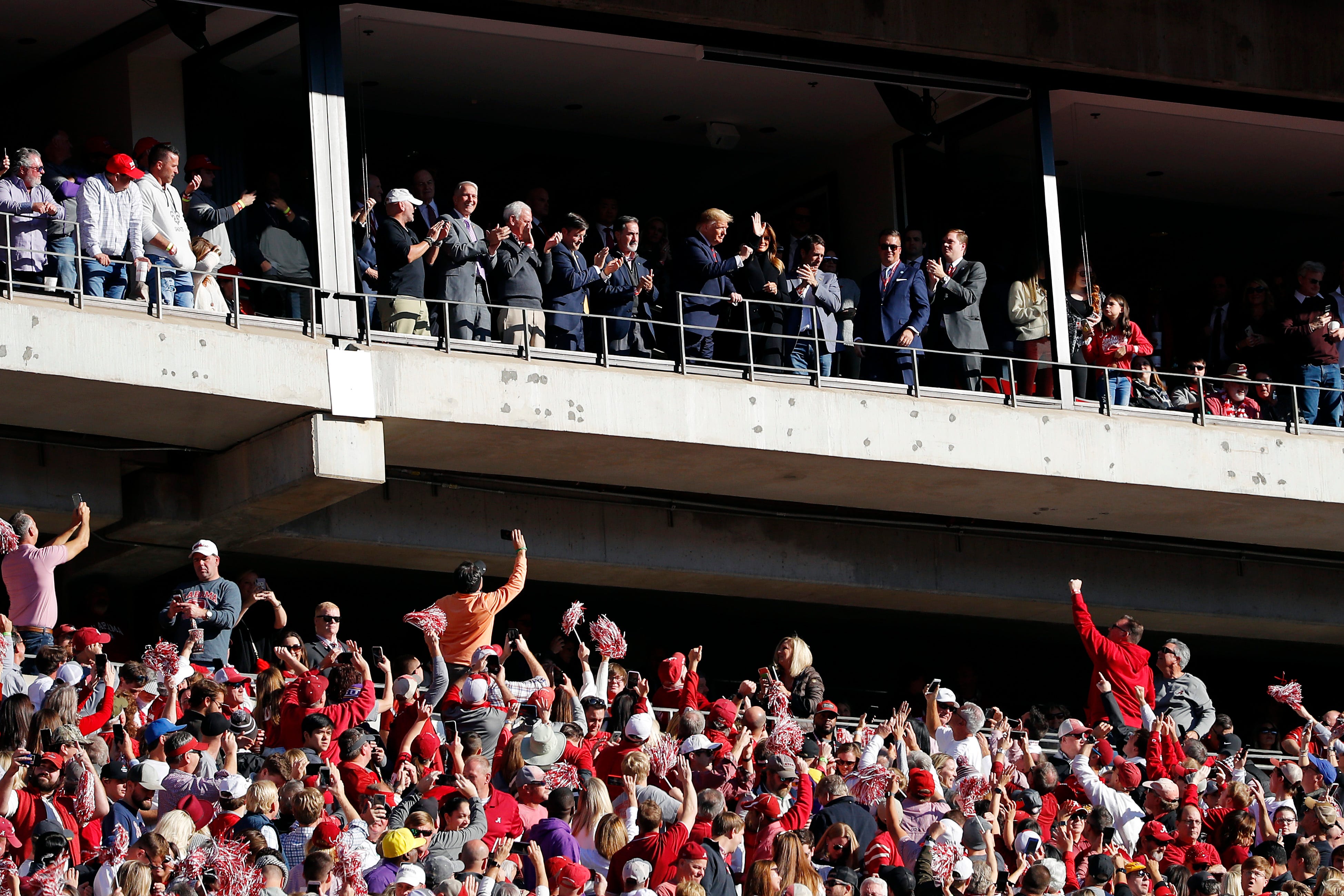 Trump Attends Lsu Alabama Football Game Blending Sports