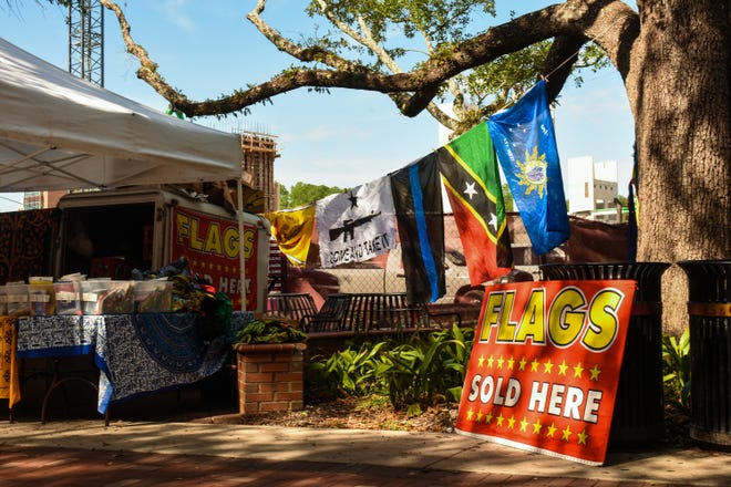 “Hidden among the many tables at Market Wednesday is a single flag vendor, whose choice of products have recently sparked controversy on campus.”