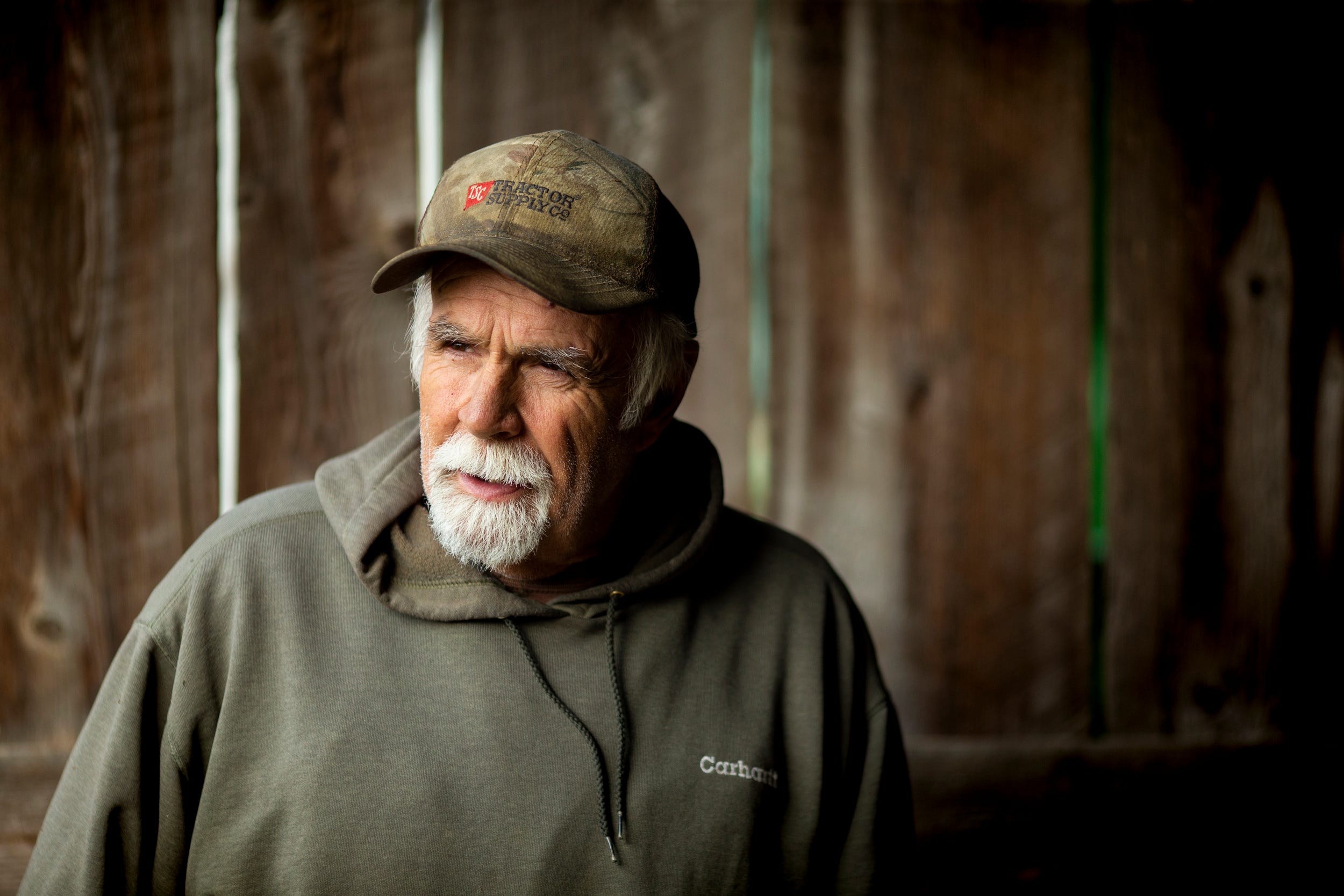 Daryl Burns, 66, shows hemp drying in his barn in southern Campbell County.  Burns grew tobacco his entire life. This season, he and his son, Addison Burns, are growing hemp for the first time.