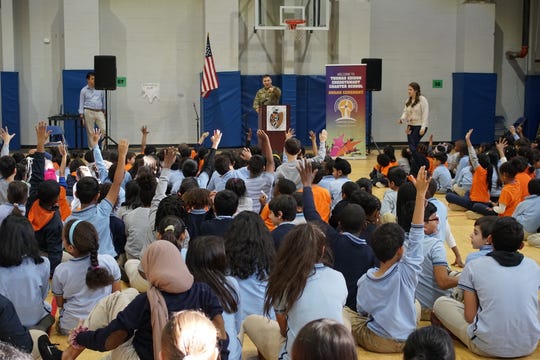 Thomas Edison EnergySmart Charter School in the Somerset section of Franklin honored Veterans Day with two assemblies.