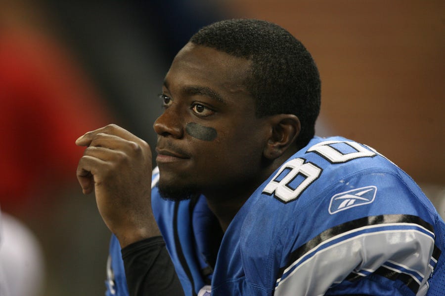 Lions WR Charles Rogers on Thursday, Aug. 31, 2006, at Ford Field.