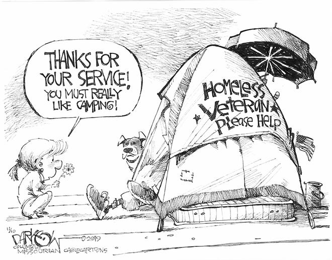 Homeless veteran.