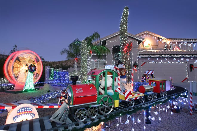 Every year, Frank and Dianne Polimene debut their Ahwatukee "train house" on Thanksgiving Day and operate through the New Year. This year, their self-made Christmas train, Ferris wheel, and artificial snow show will be featured on HGTV's “Outrageous Holiday Houses" special on Nov. 28 at 9 p.m.