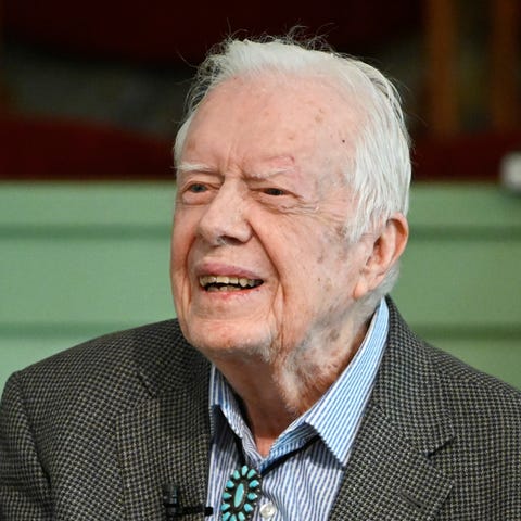 Former President Jimmy Carter teaches sunday schoo