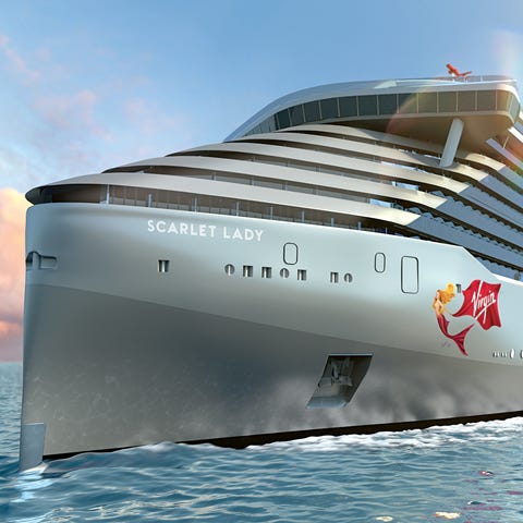 Virgin Voyages' first ship, Scarlet Lady, will fin