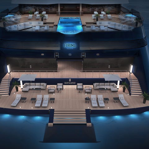 Hangout spaces aboard the Evrima include five rest