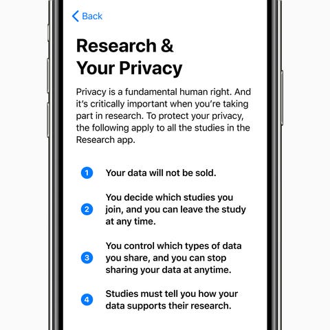 Apple says users have control over the data they'r