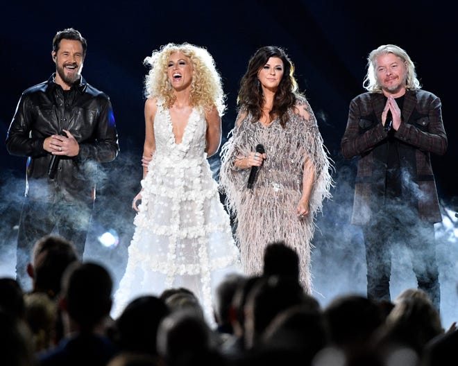 Little Big Town performs during the CMA Awards at Bridgestone Arena in Nashville on Nov. 13, 2019. The band is nominated for Best Country Duo/Group Performance for "The Daughters" at this year's Grammys.