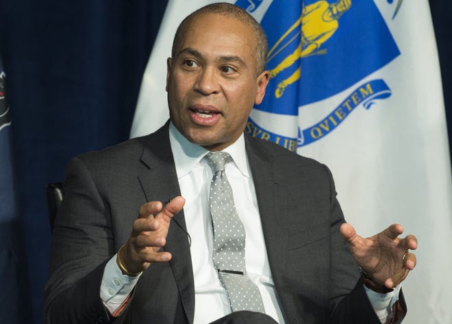 Deval Patrick, who made history after becoming Massachusetts’ first black governor, threw his name into the 2020 Democratic presidential election Nov. 14, 2019.  Seen here former Massachusetts Governor Deval Patrick speaks on a panel on leadership during times of crisis at the Newseum in Washington, DC, Feb. 22, 2016.