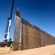 Border wall construction in Organ Pipe Cactus National Monument at the  Arizona-Mexico line.