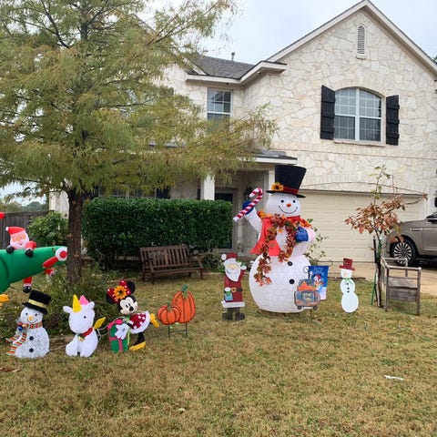 The Simonis family home, filled with Christmas dec