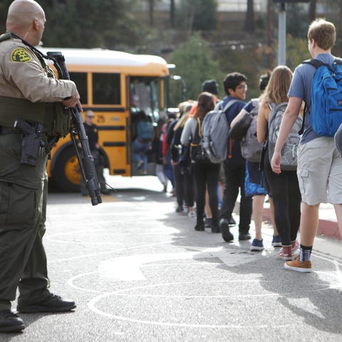 Students are evacuated from Saugus High School ont