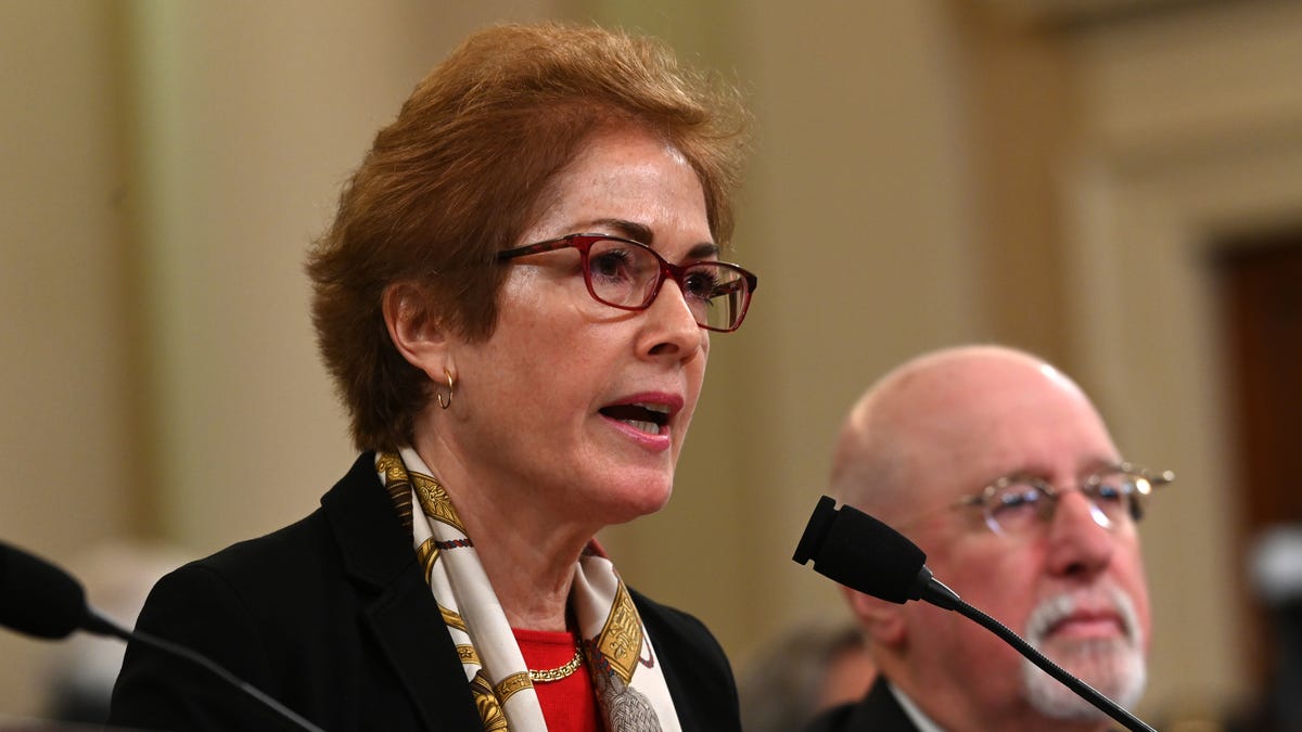 Former Ukraine ambassador Marie Yovanovitch testifies before the Permanent Select Committee on Intelligence on Nov.. 15, 2019 in a public hearing in the impeachment inquiry into allegations President Donald Trump pressured Ukraine to investigate his political rivals.
