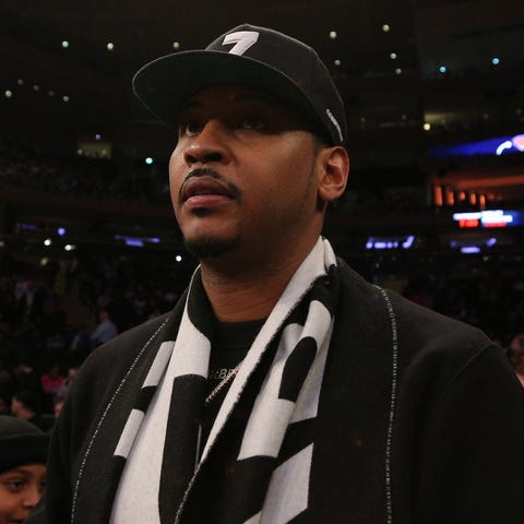 Carmelo Anthony appeared in 10 games for the Rocke