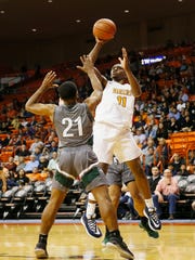 UTEP's Bryson Williams takes a shot against Eastern New Mexico during the game Friday, Nov. 15, at the Don Haskins Center in El Paso.