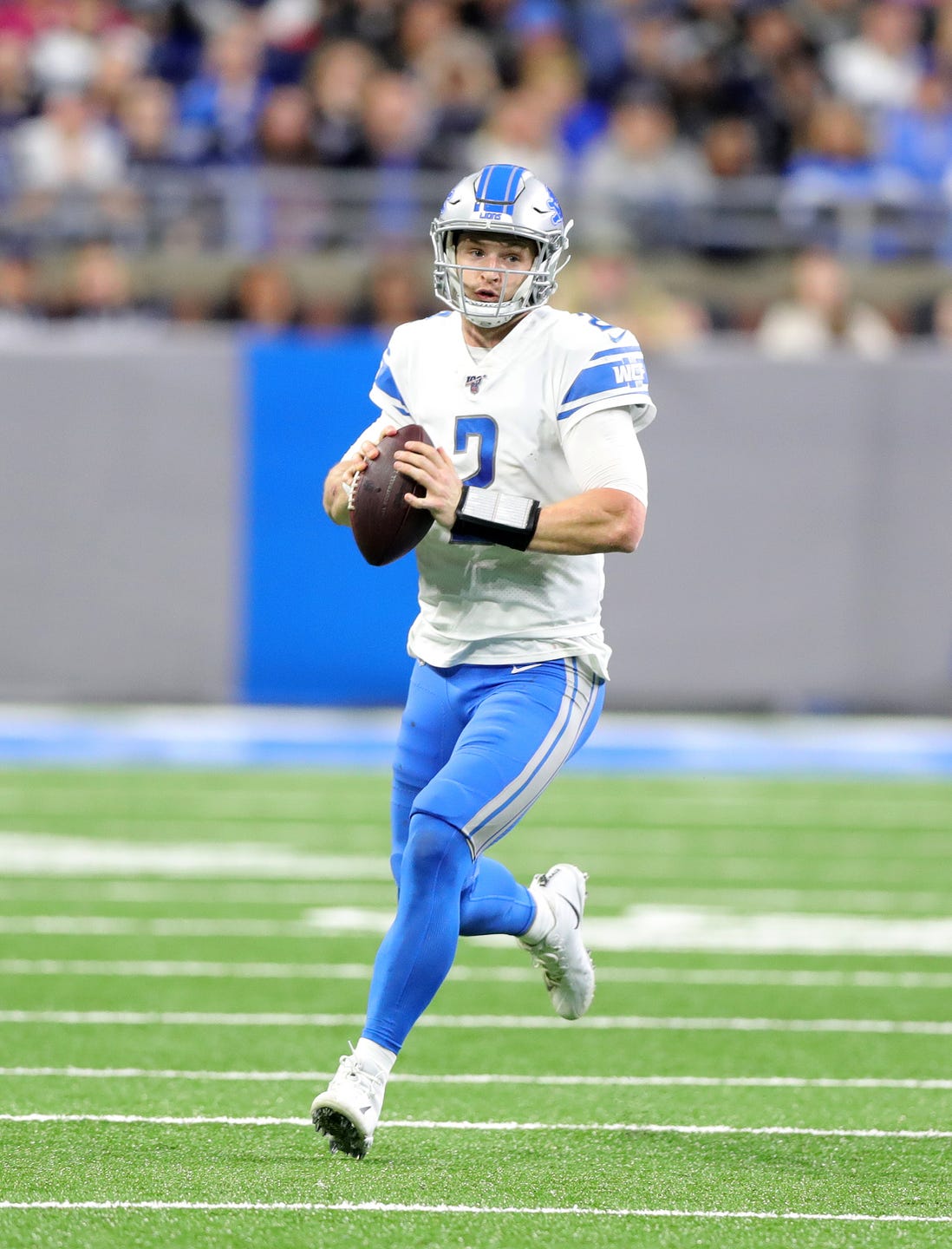 Lions quarterback Jeff Driskel passes during the second half of the Lions' 35-27 loss on Sunday, Nov. 17, 2019, at Ford Field.