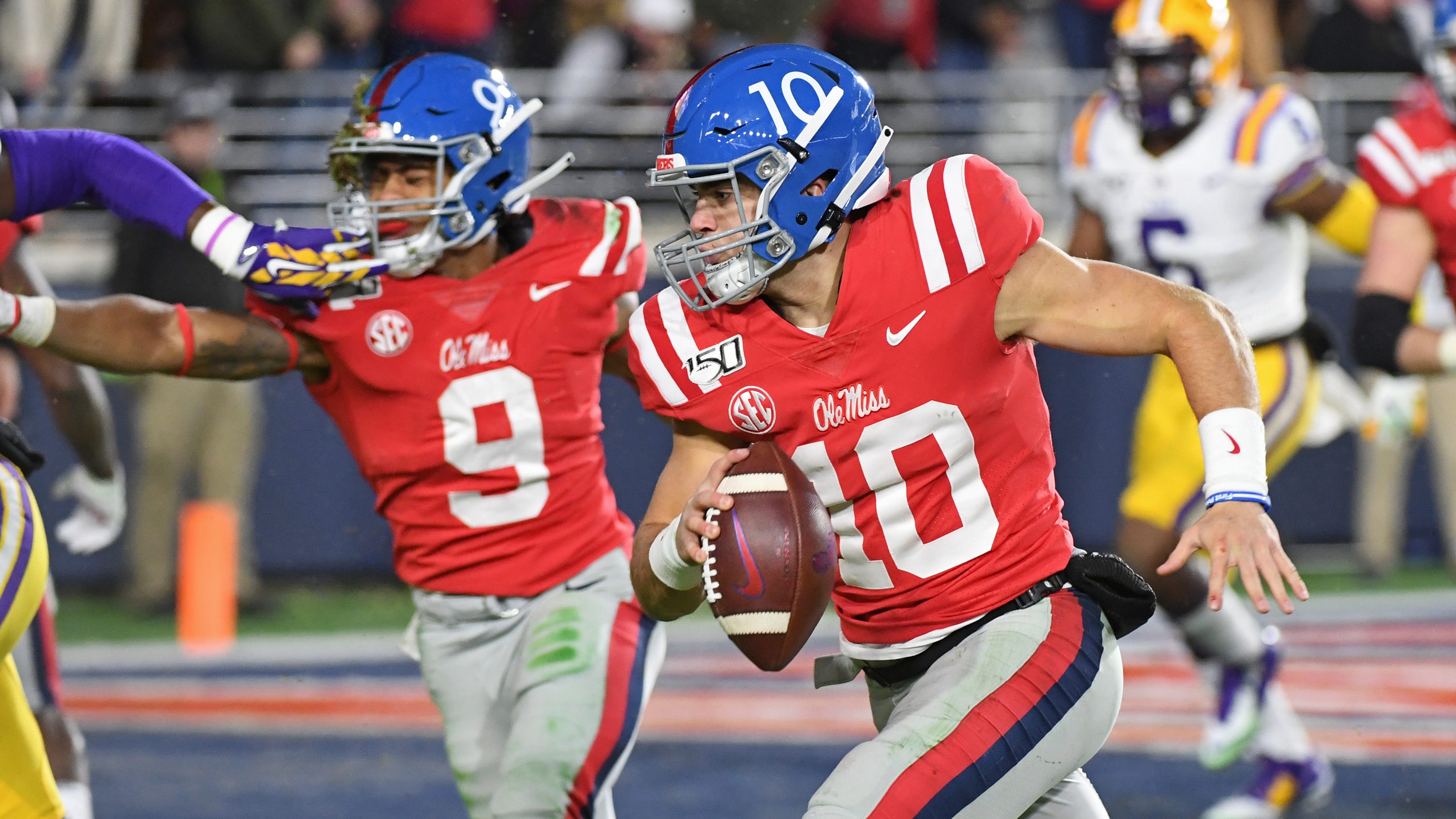 What time and on what channel Ole Miss plays football today
