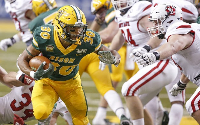 The NDSU Bison routed the USD Coyotes Saturday with a 49-14 win.