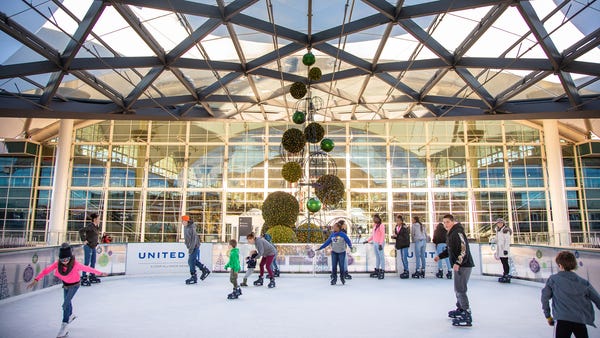 Go ice-skating at Denver International Airport. DE