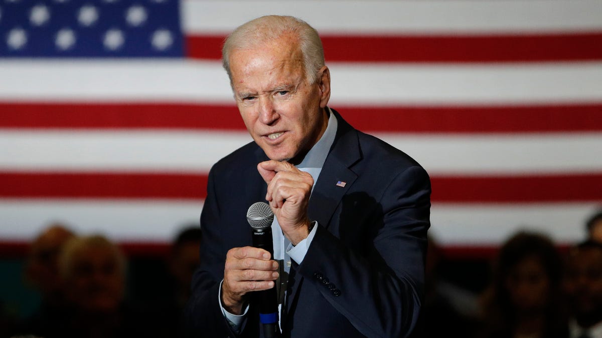 Former Vice President and Democratic presidential candidate Joe Biden speaks at a campaign event, Nov. 16, 2019, in Las Vegas.
