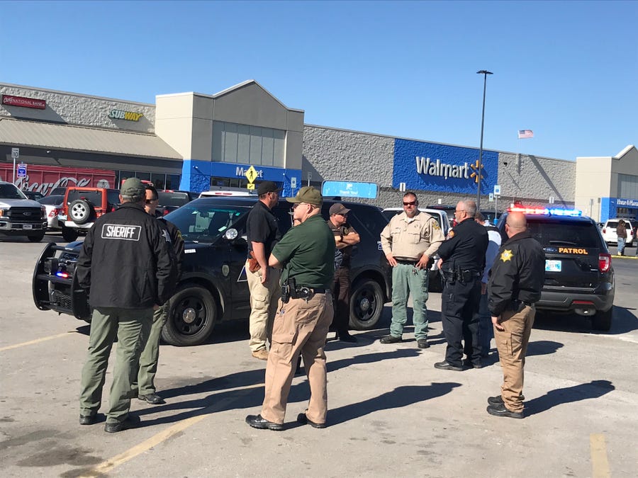 Three people were killed Monday in a shooting at a Walmart in Duncan, Oklahoma, police said.    "We can confirm a shooting in Walmart parking lot," Duncan Police said in a statement. "One female and one male were deceased in (a) car and one male outside of the car. A handgun was found on scene."    Tera Mathis, spokeswoman for the Duncan Police Department, said names, ages and other personal details regarding the victims were not available.    