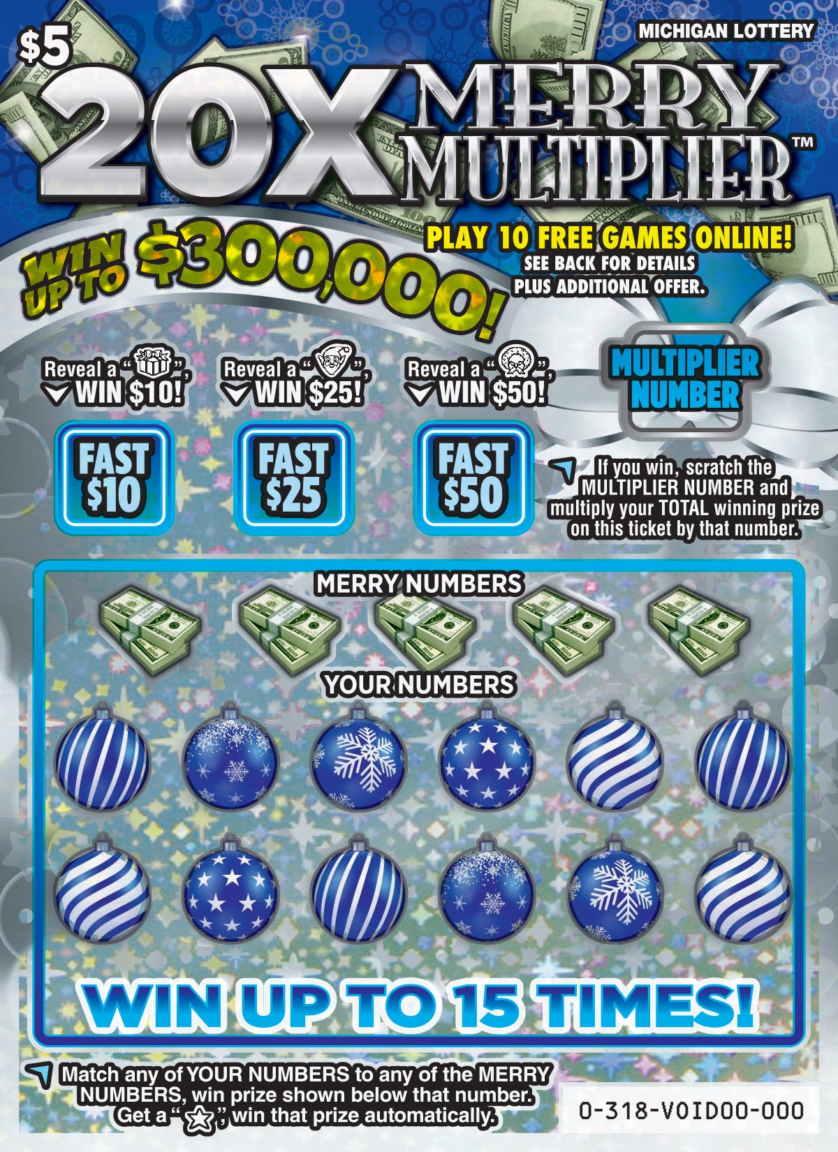 Michigan Lottery 4 new holidaythemed instant scratchoff games