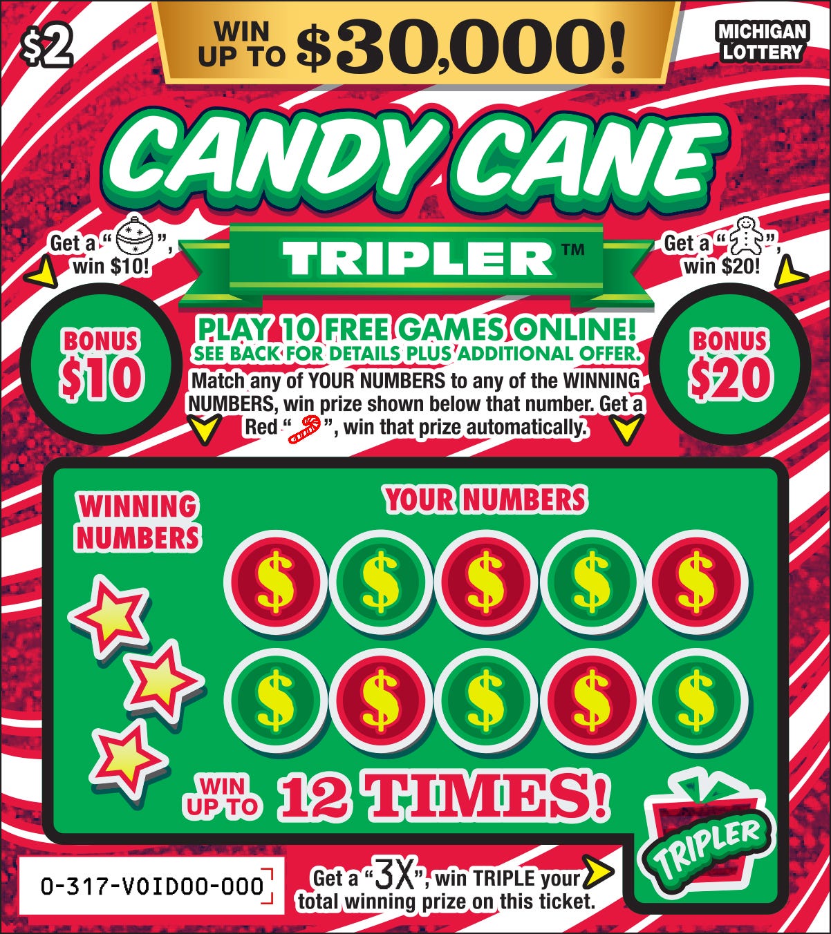 Michigan Lottery 4 new holidaythemed instant scratchoff games