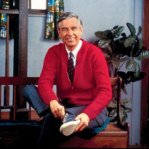 Fred Rogers went through his ritual of changing ou