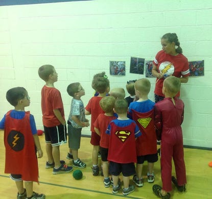 Kids at the York JCC gather around before an activity during one of the classes.