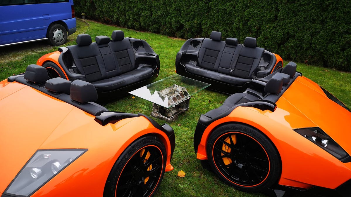 Marek Bojar, 43, began building Lamborghini replicas as a hobby in 2012 and within two years, he started turning his super car creations into something rather unusual: Furniture.