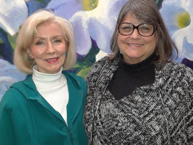 The Wichita Falls Poetry Society announced winners in the November contest. Pictured, Lynn Hoggard, left,  (first place) and Cynthia Archibald (second place). Not pictured is Linda Smith (third place).