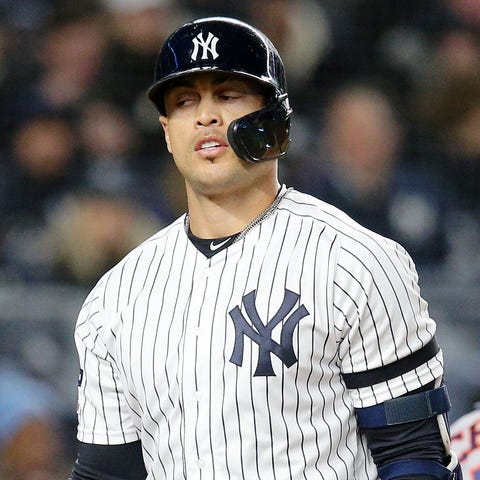 Stanton joined the Yankees after the 2017 season.