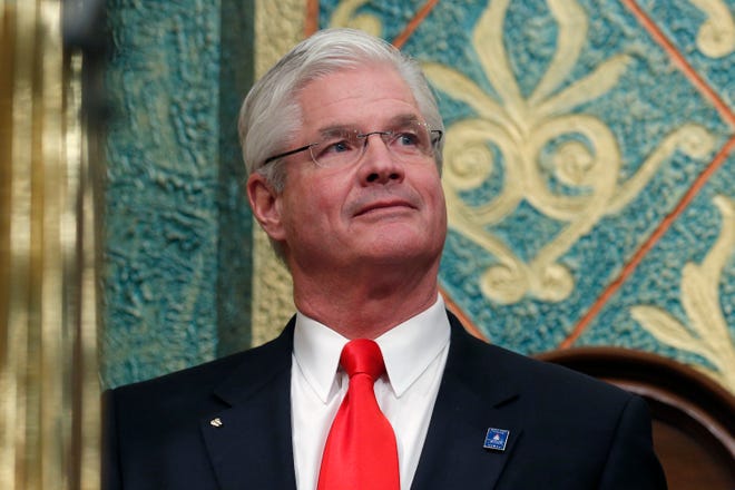 Michigan Senate Majority Leader Mike Shirkey, R-Clarklake, in photo from 2019.
