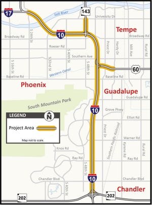 The Arizona Department of Transportation is proposing to expand an 11-mile stretch of Interstate 10 to ease congestion.