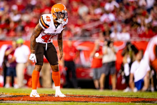 Cleveland Browns at Tampa Bay Buccaneers on August 24, 2019 in the preseason at Raymond James Stadium.