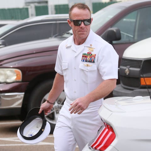 Navy SEAL Edward Gallagher walks into military cou