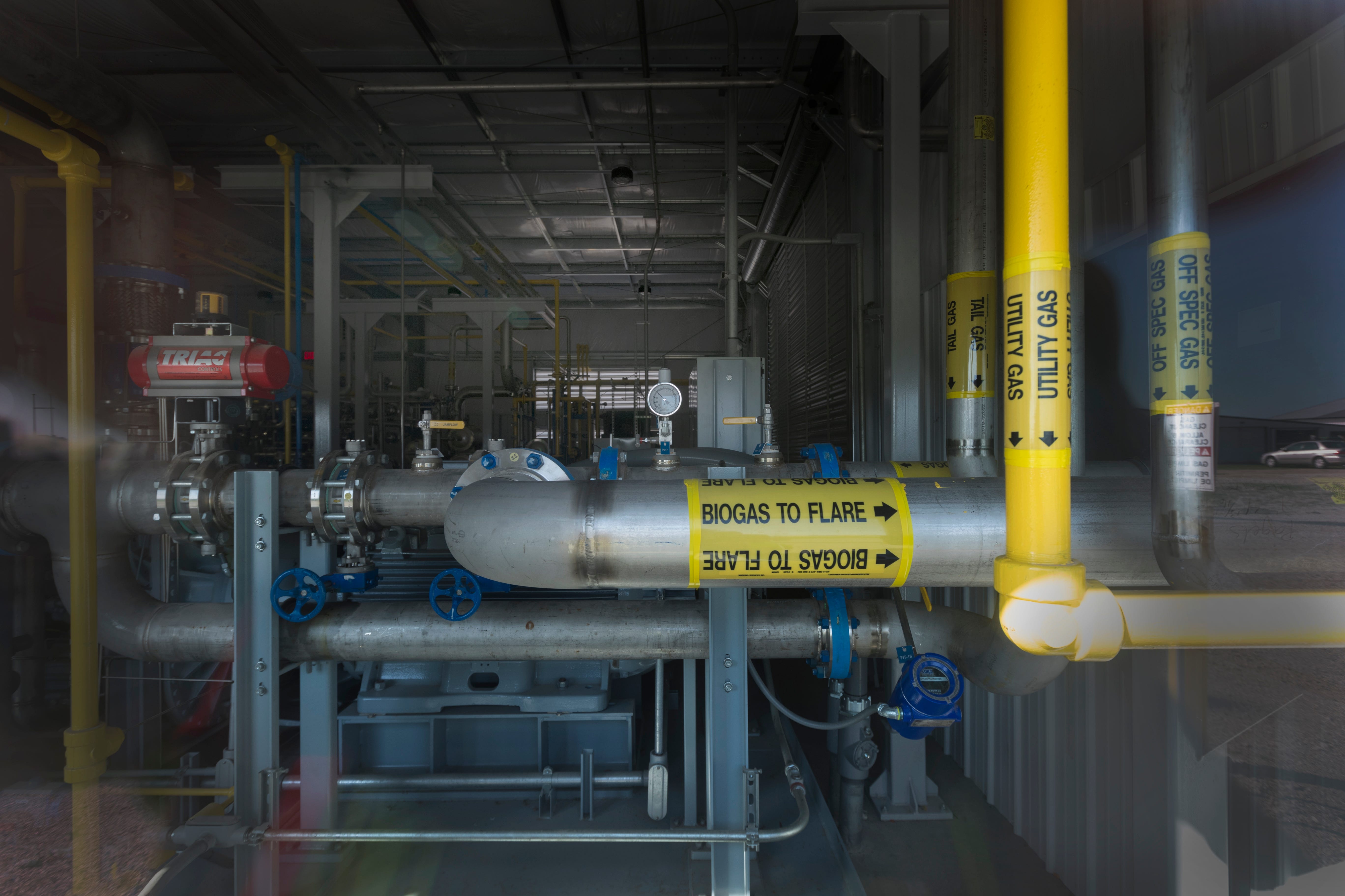 A building housing membrane technology to remove impurities from 
 manure-generated methane gas at Pagel's Ponderosa Dairy in Kewaunee County.