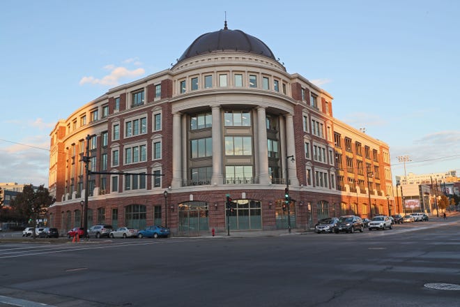 The Palladium, a new five-story office building at North Water and East Knapp streets, is anchored by Hammes Co., which moved there from Brookfield