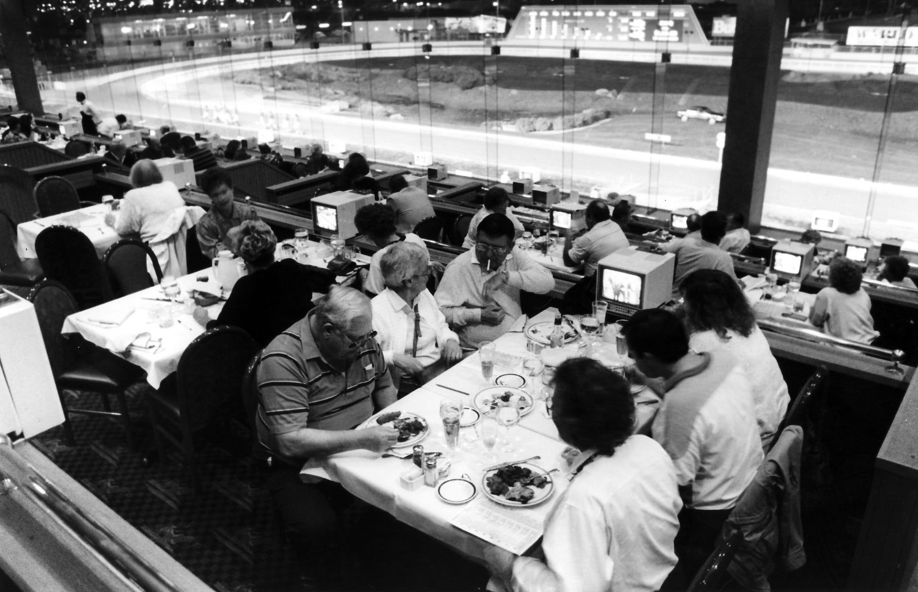 The Phoenix Greyhound Park, shown in 1991, was the subject of a series of investigative stories by Republic reporter Don Bolles.