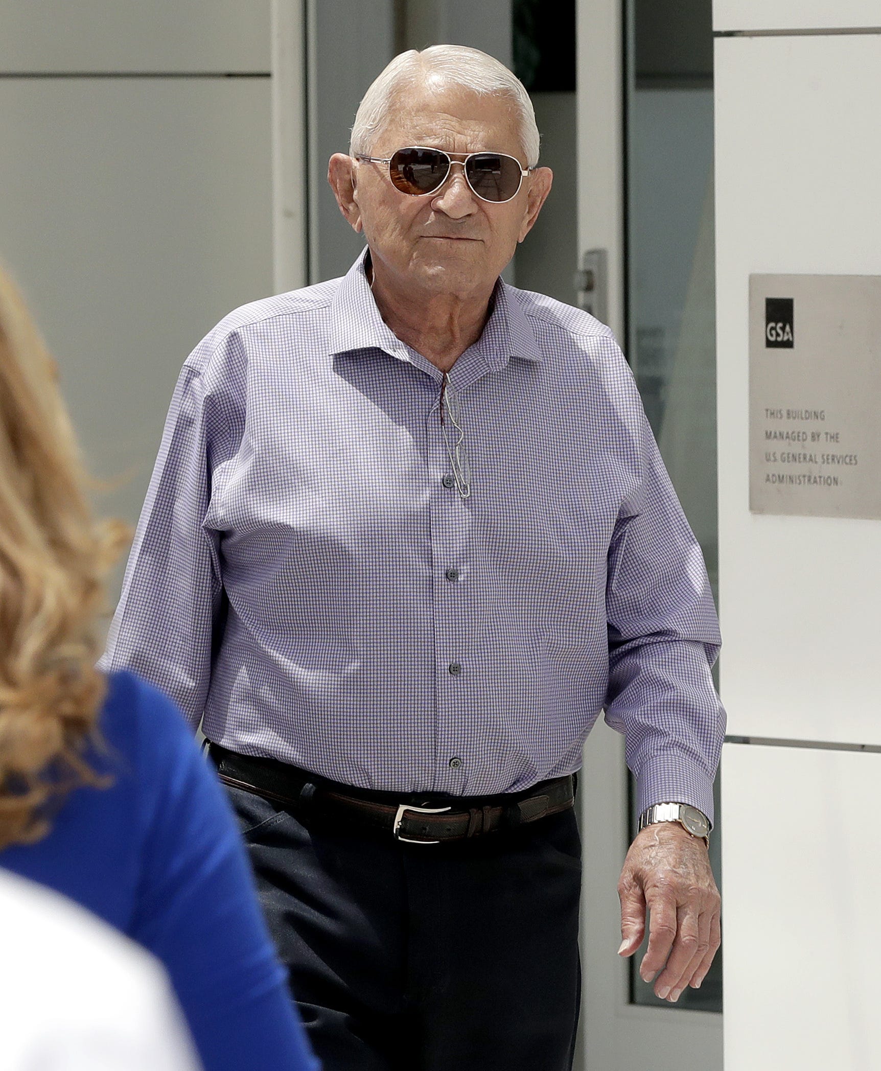 George Johnson, shown leaving a federal courthouse in 2017, told Republic reporter Don Bolles decades before that he was hired to wiretap the reporter and look for ways of discrediting his work.