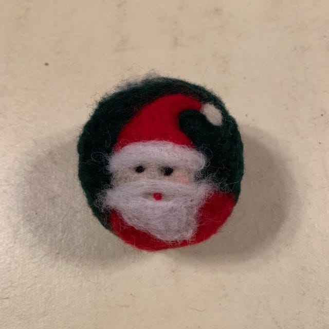 Bobbie Golden will teach out to make  felted wool ornaments.