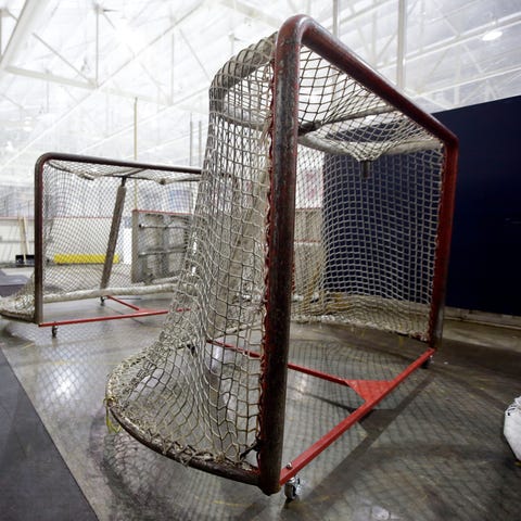 Hockey nets.
