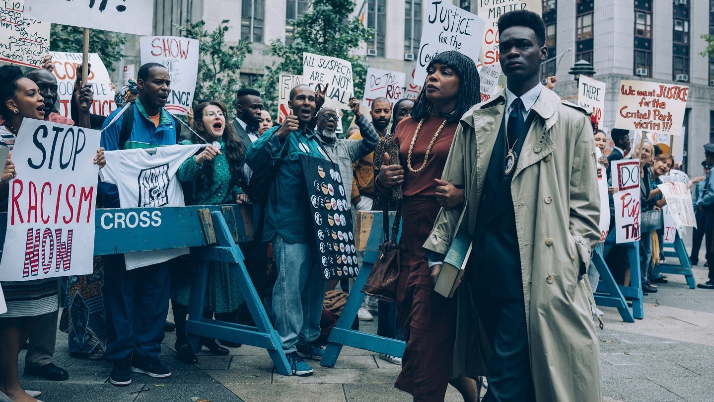 "When They See Us" (Netflix) with Aunjanue Ellis and Ethan Herisse.